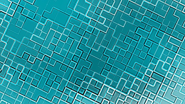 メタリックな青いタイルの幾何学模様の背景　251
