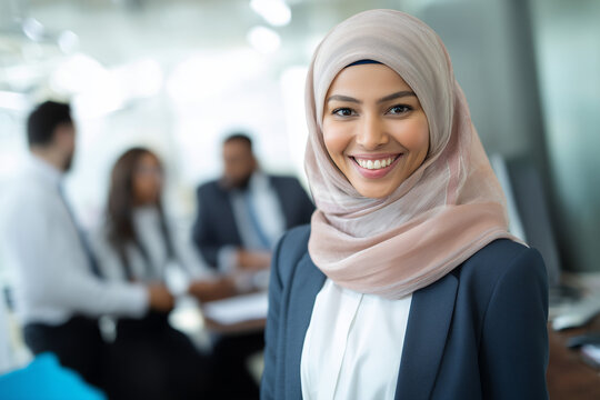 Business woman female team leader professional manager ceo entrepreneur lawyer diverse happy smiling ambitious inspiring senior attractive assured startup meeting modern office workspace teamwork