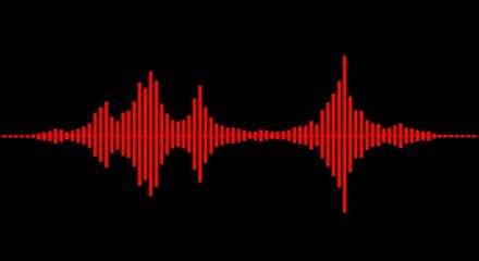High quality digital audio waveform visualization representing sound frequency amplitude and sound waves in a modern digital format for music and audio analysis