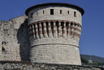 Tower on Brescia castle, Lombardy, Italy © Luca