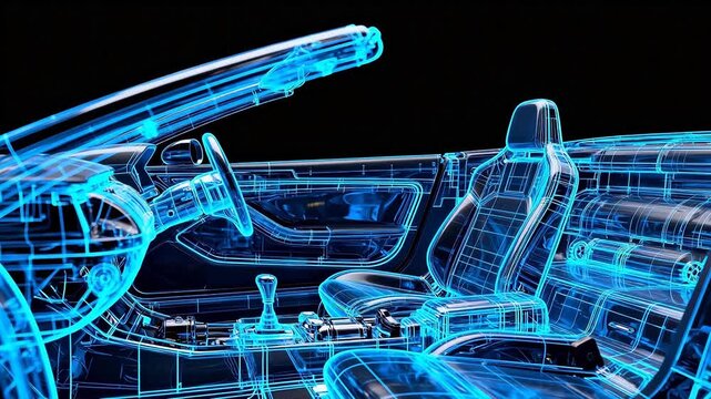 Car interior blueprint design