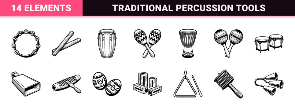Latin Percussion and Maracas Asset Kit