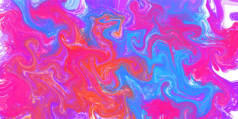 Colorful abstract fluid art background featuring intense pink blue and purple liquid marble swirls. This dynamic mixed media texture creates a striking modern aesthetic. © Faiyaz