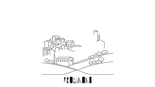 Animation Of Frosinone City Line Draw Simple Minimalist