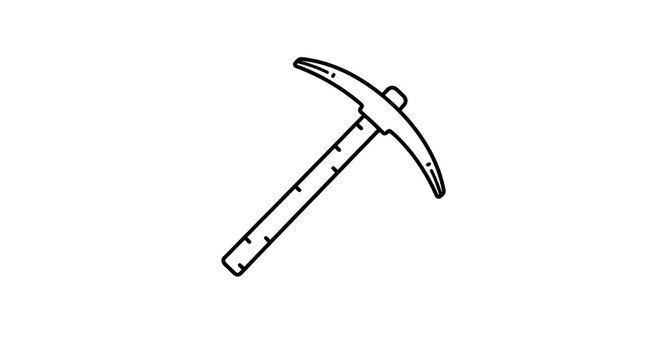 Pickaxe tool for mining and digging.