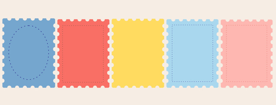 Postage stamp  set vector