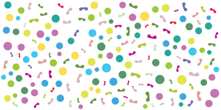 Colorful Confetti Polka Dot Scattered Circle Seamless Pattern Background for Textile Fabric Wrapping Paper and Surface Design
