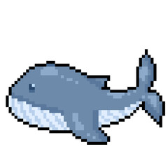 Fototapeta premium pixel art of whale