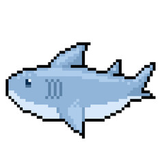 Fototapeta premium pixel art of shark