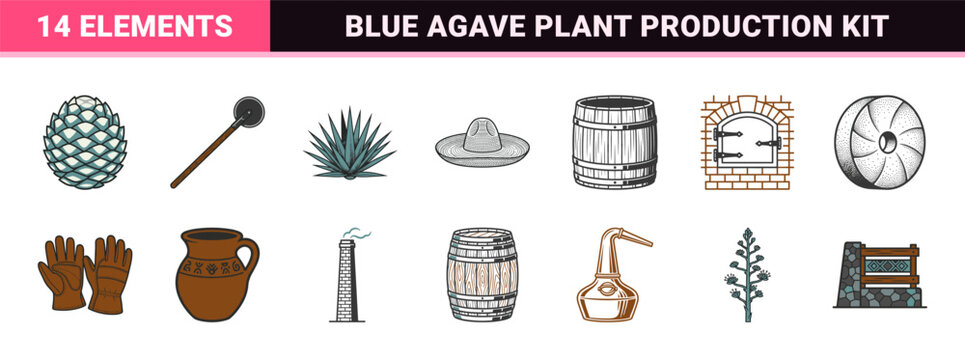 Agave Harvest and Tequila Making Tools