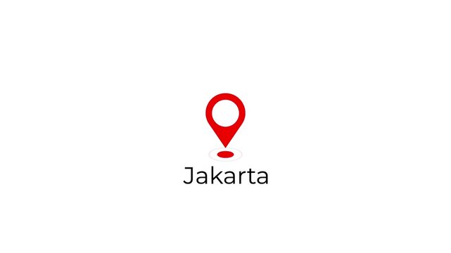 smooth map marker bounce with wave pulse animation jakarta.