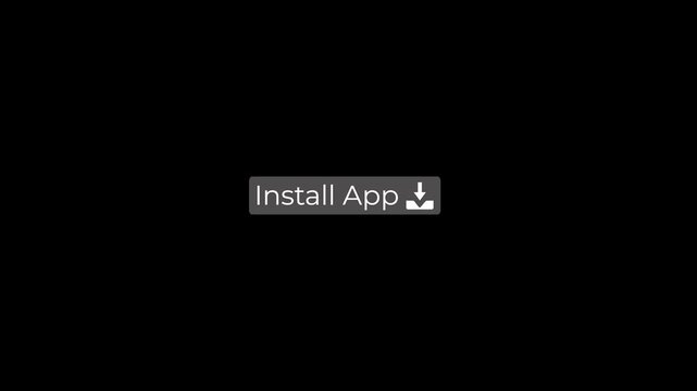 install app ui button with bouncing entrance and animated download arrow icon.