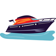 Naklejka premium Speedboat Illustration