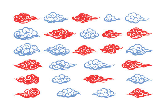 chinese oriental ancient cloud shape collections