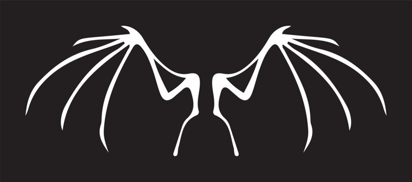 bat wing skeleton art design