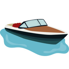Naklejka premium Speedboat Illustration