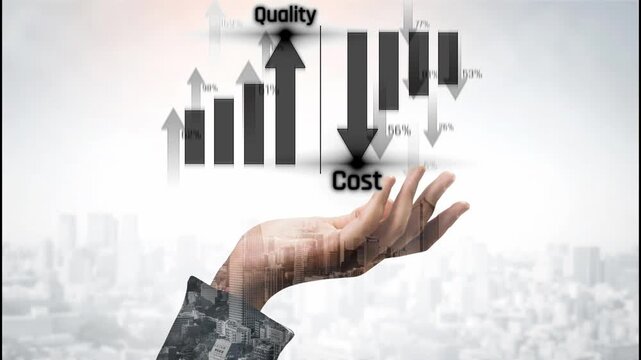Increase quality and reduce cost represent quality, cost, and performance optimization for business strategy and resource efficiency Marrow