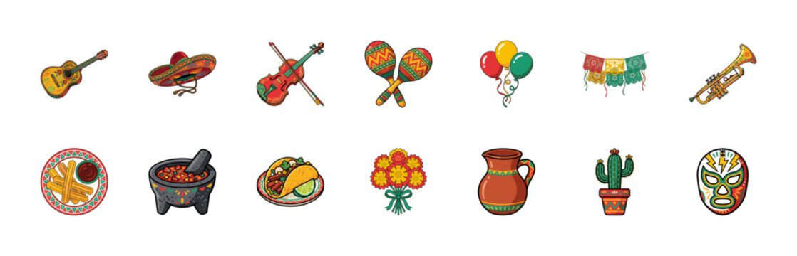 Mexican Fiesta Celebration Asset Grid