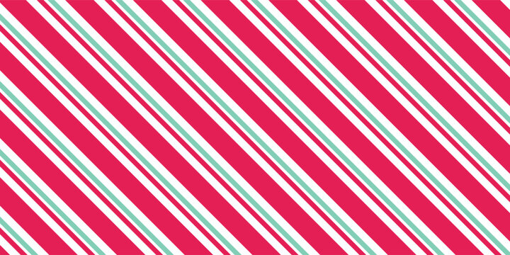 Seamless pattern. Pink-red stripes on white background. Striped diagonal pattern for printing on fabric, paper, wrapping, scrapbooking, websites Background with slanted lines Vector illustration