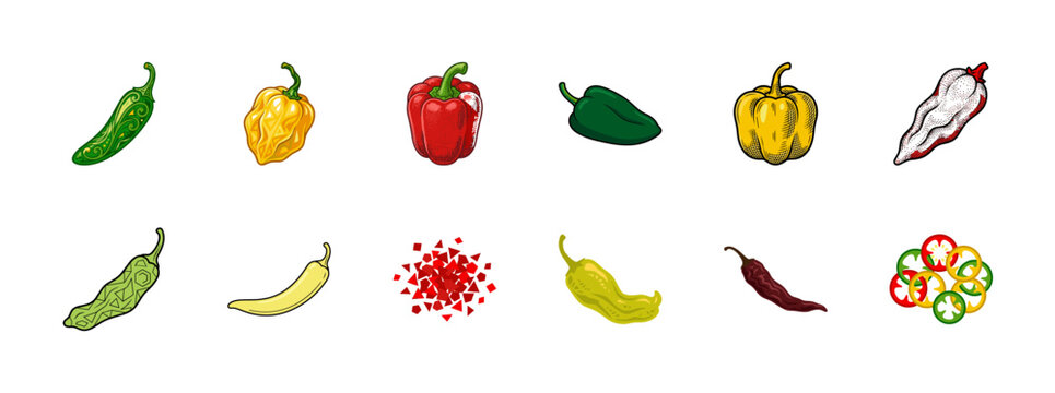 Spicy Chili Pepper Graphic Collection