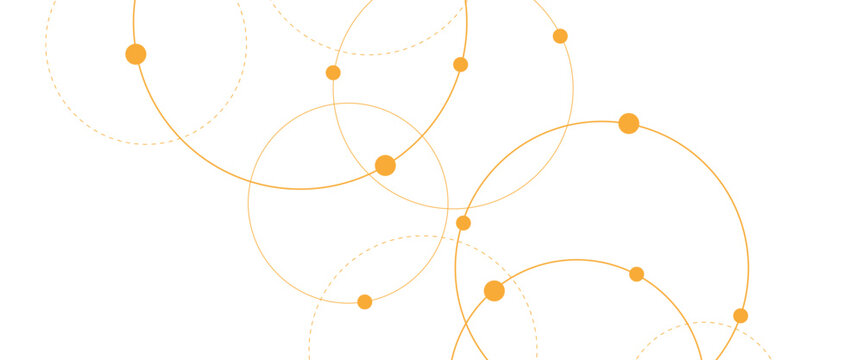 Vector creative technology design with circles dots connection concept.