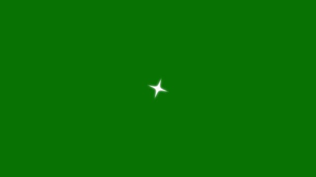 A celestial inspired twinkle star background featuring shiny glowing light effects.4k Magic glitter sparkle trail, white twinkling stars line,  fairy twinkle stars on green screen