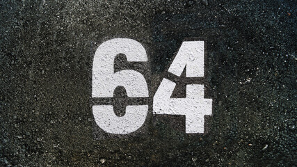 Fototapeta premium Number sixty four, 64