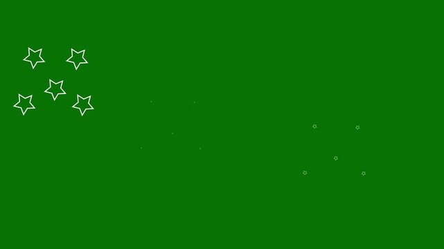 Twinkle stars light on green screen background,Sparkle Star light effect, fast line glitter motion, vector with alpha channel, looping animation. fairy sparkle stars glowing twinkling glitter star. 4K