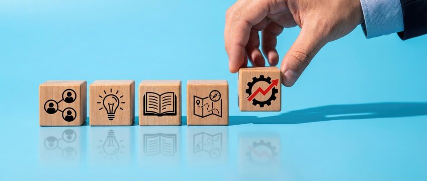 Strategic planning and development business environment visual content office setting close-up view conceptual growth insights for effective business strategies