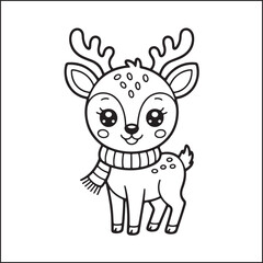 Fototapeta premium Merry Christmas - Holiday Coloring Fun