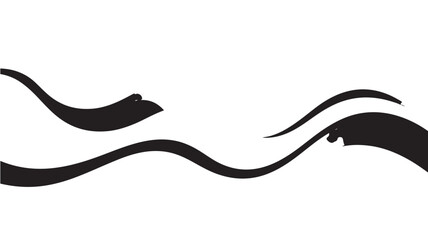 Fototapeta premium Black Waves On White Background For Abstract Ocean Concepts