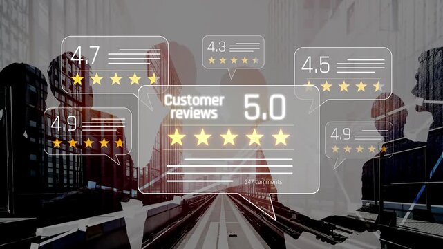 Customer centric review and rating system support product review, digital rating concept, and customer give good trust by visualizing people choice through stars and feedback content technology Marrow