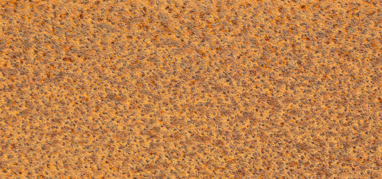 Rough rusty metal surface texture background with orange corrosion and weathered iron oxidation details for industrial grunge design
