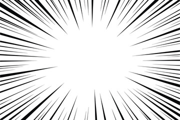 Naklejka premium An abstract black and white starburst background features a digital fractal pattern of motion rays and energy explosions for a sleek vector wallpaper design