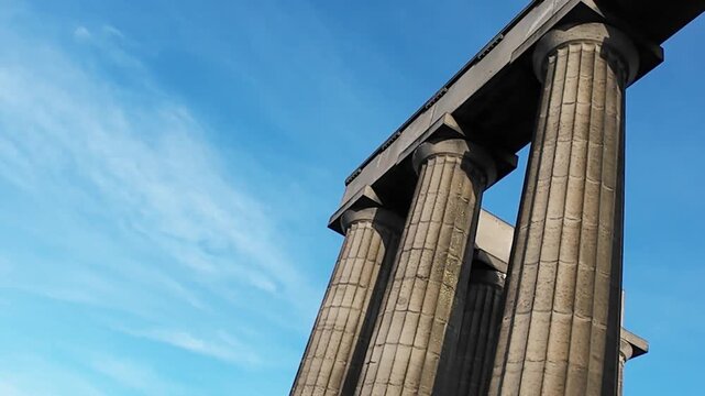 Vertical columns ancient architectural construction