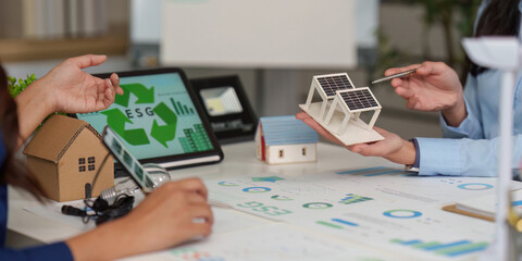 Sustainable energy planning with solar panel models © Natee Meepian