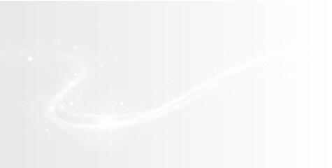 White glowing swirl light trail sparkle magic particle streak effect transparent background PNG © ALEXA