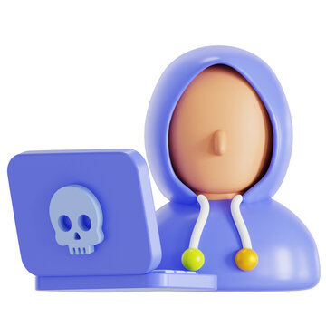 Hacker 3D illustration