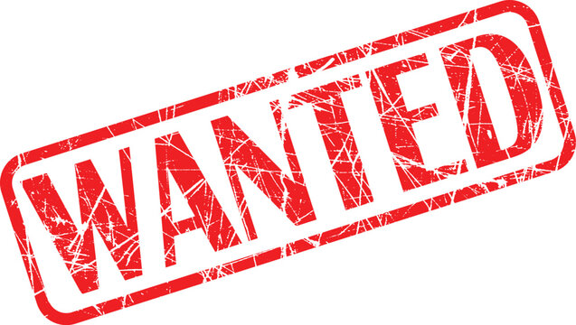A red and white image of a wanted sign