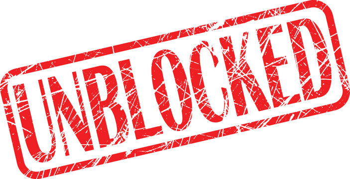 A red unblocked stamp on a white background