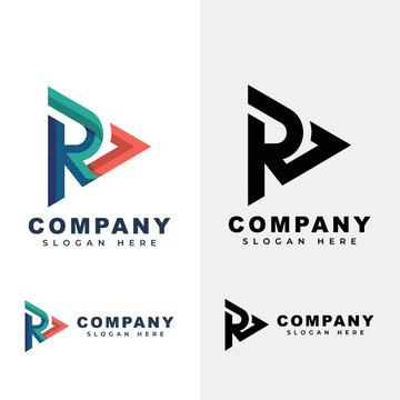 A set of sleek and modern logo designs featuring dynamic forward arrows, perfect for businesses aiming to convey a sense of progress and innovation in their brand.