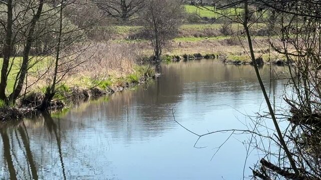 Der Fluss Eider am Stadtrand von Kiel