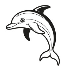 Obraz premium dolphin isolated on white background