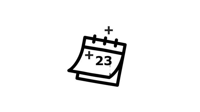 23 data calendar sign animation