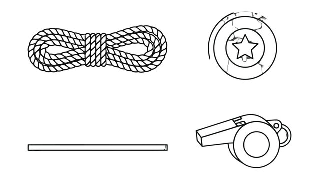 Essentials for adventure and guidance: A collection of essential equipment for any outdoor activities or leadership role, showcasing the tools needed for direction.