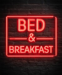 Obraz premium A glowing red neon sign reads 