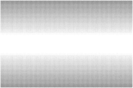 Black Halftone Dot Gradient Frame for Comic Book and Pop Art Design