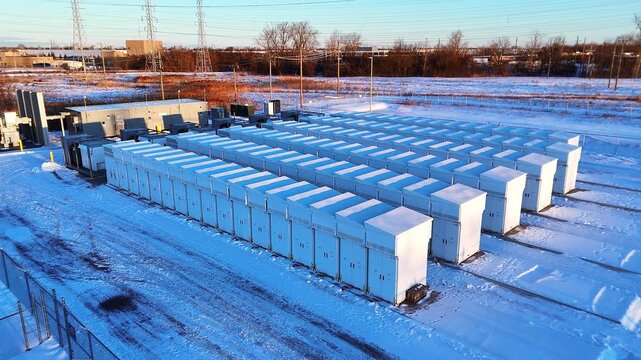Slocum Battery Energy Storage Project generating reneweable grid energy in Trenton, Michigan, USA