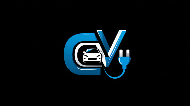 Electric vehicle charging letter e with EV Plug Connector Symbol logo vector design concept. Letter E logotype symbol for Electric Car, EV station, ui, web, ev business, infographic, new technology.