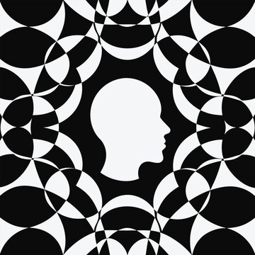 Visualization of the space between thoughts, human awareness as negative space, anti-pattern emerging from pattern, inspired by cognitive neuroscience and Zen koans